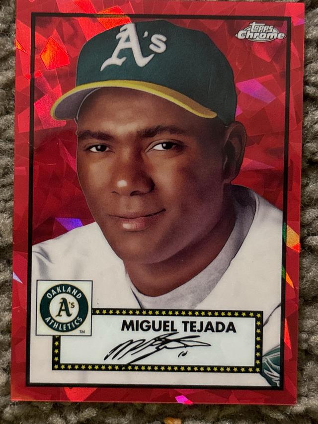 2021 Topps Chrome Platinum Miguel Tejada BASE CARDS I /100 #531