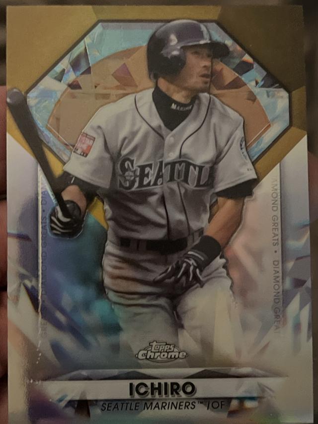 2022 Topps Chrome Updates Ichiro DIAMOND GREATS DIE CUTS CHROME #DGC-48