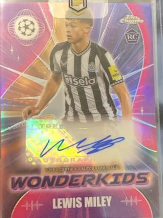 2023-24 Topps Chrome UEFA Lewis Miley Wonderkids Autographs  #WA-LM