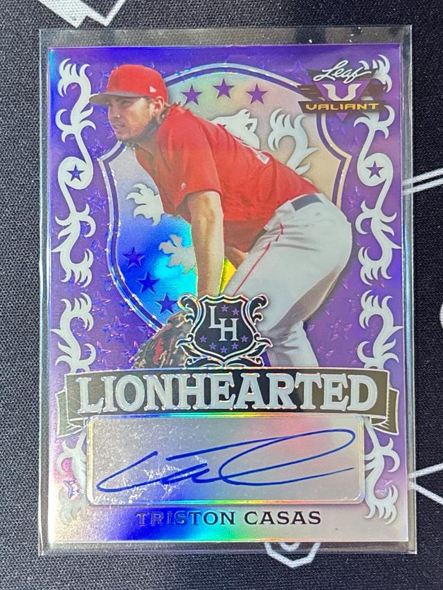 2021 Leaf Valiant Triston Casas Lionhearted Purple 1/50 #LH-TC1 FIRST OFF PRINT