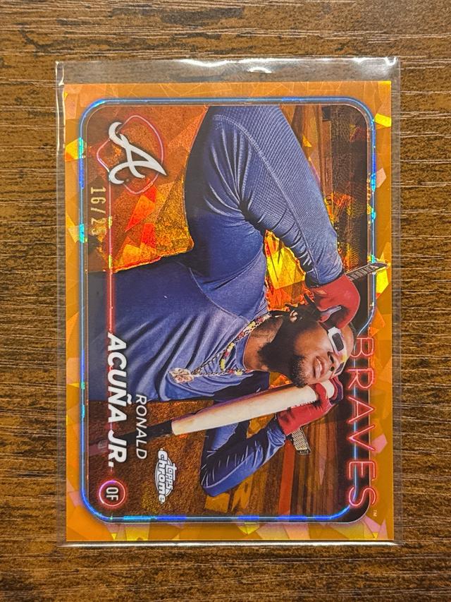 2024 Topps Chrome Sapphire Ronald Acuña Jr. Image Variations Orange /25 #1