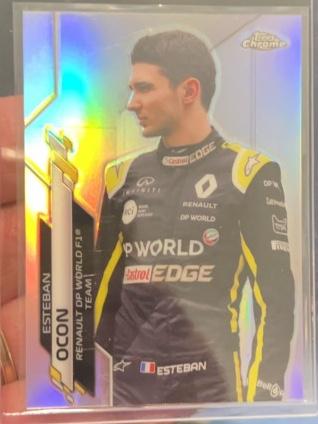 2020 Topps Chrome F1 Esteban Ocon Base Set Refractor #183