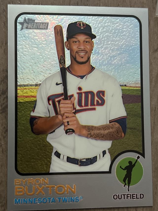 2022 Topps Heritage Byron Buxton BASE CARDS CHROME VARIATION #186