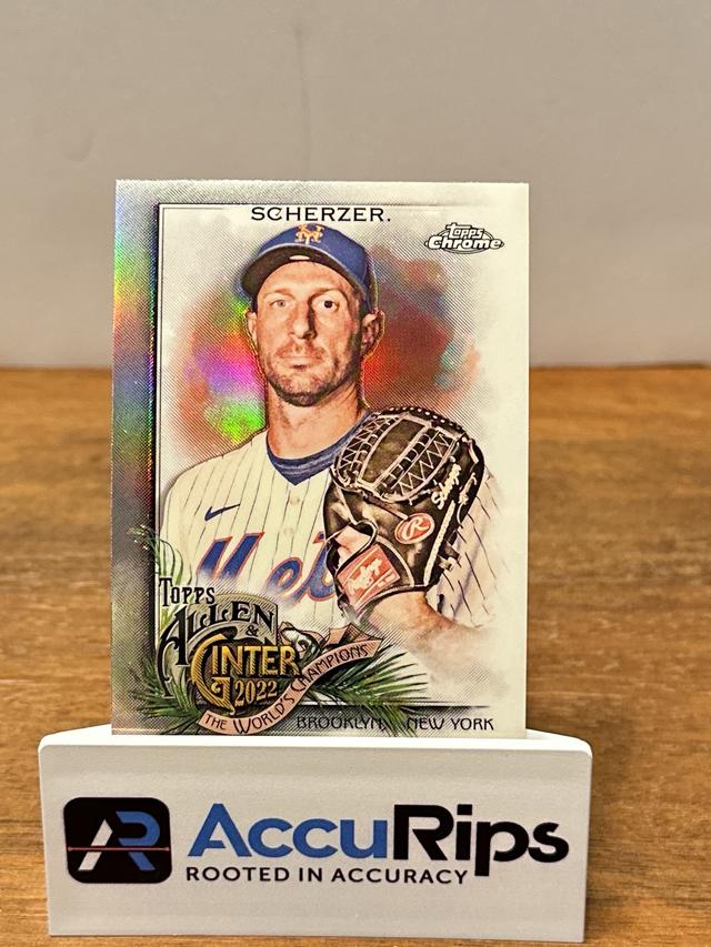 2022 Topps Allen & Ginter Chrome Max Scherzer ﻿Refractor Set #132