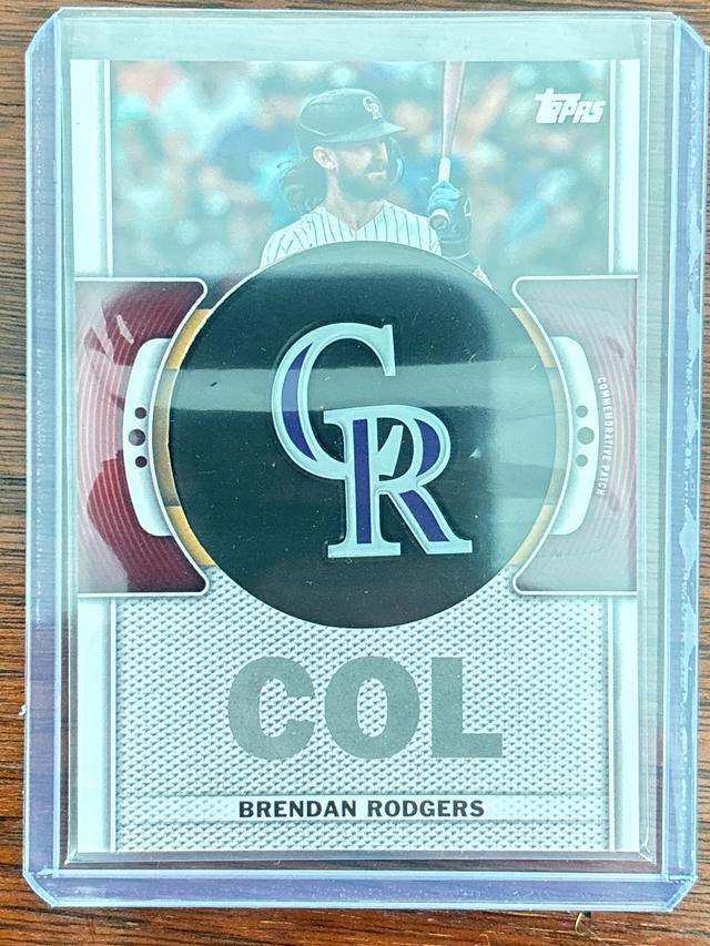 2023 Topps Series 1 Brendan Rodgers TEAM LOGO COMMEMORATIVE PATCH CARDS #TLP-BR