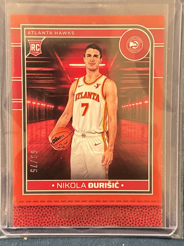 2024-25 Panini NBA Hoops Basketball Nikola Durisic Rookies Red Backs /75