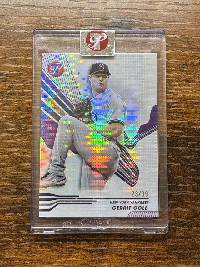 2024 Topps Pristine Gerrit Cole ﻿Encased Purple Refractor /99 #114