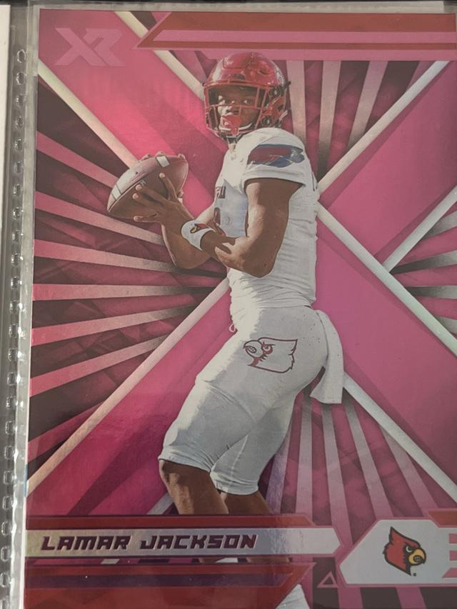 2022 Panini Chronicles Draft Picks Lamar Jackson XR Set Pink #14