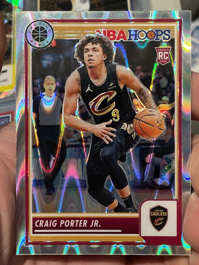 2023-24 Panini Hoops Premium Stock Craig Porter Jr. Multi Wave Prizms #65