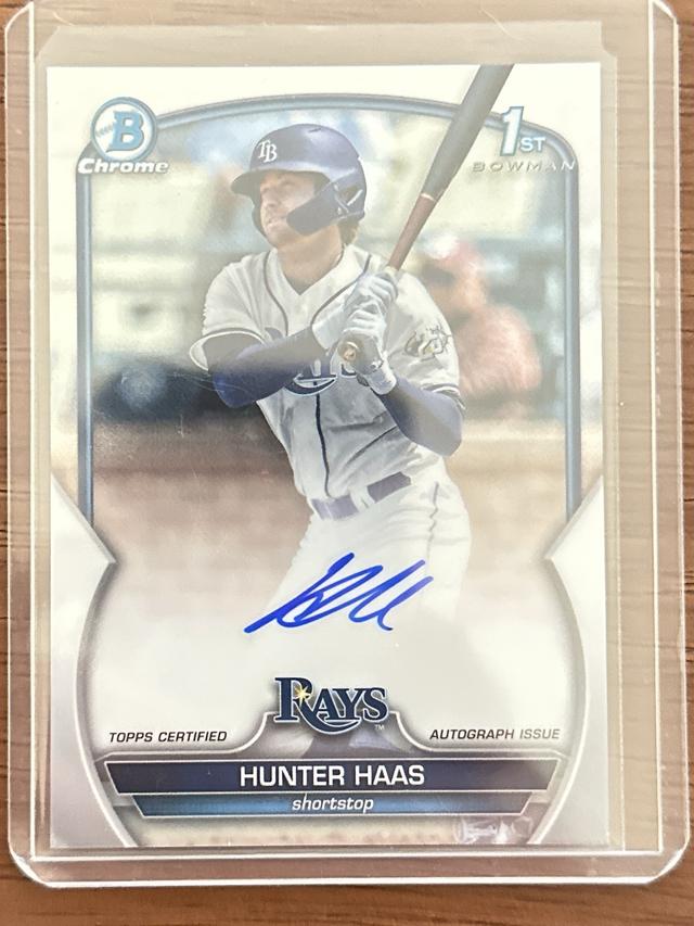 2023 Bowman Draft Hunter Haas Chrome Prospect Autographs #CDA-HHA