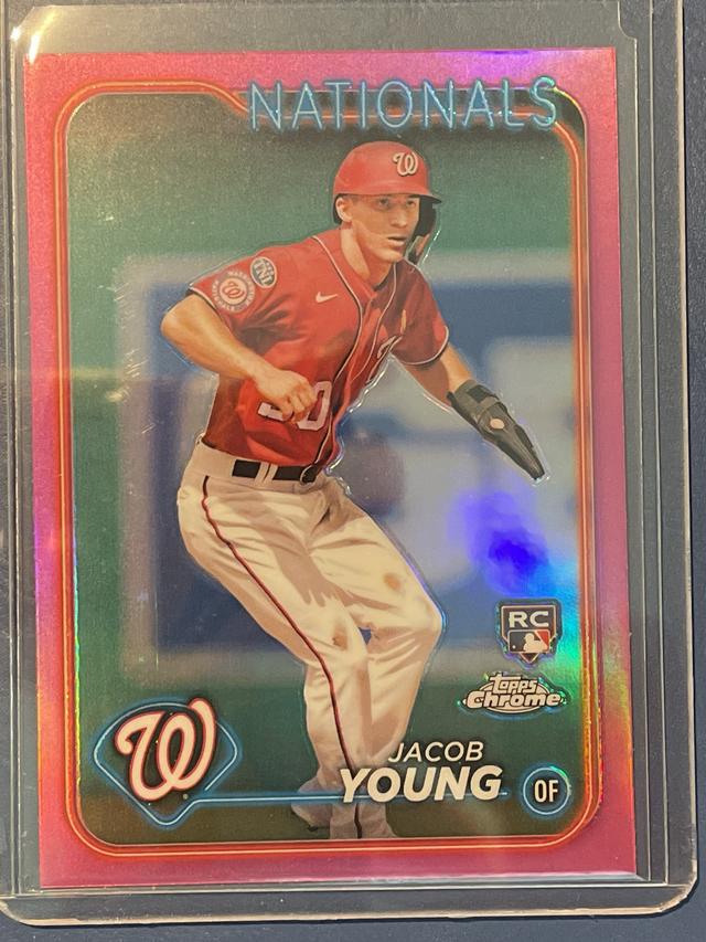 2024 Topps Chrome Jacob Young ﻿Base Set Pink Refractors #264