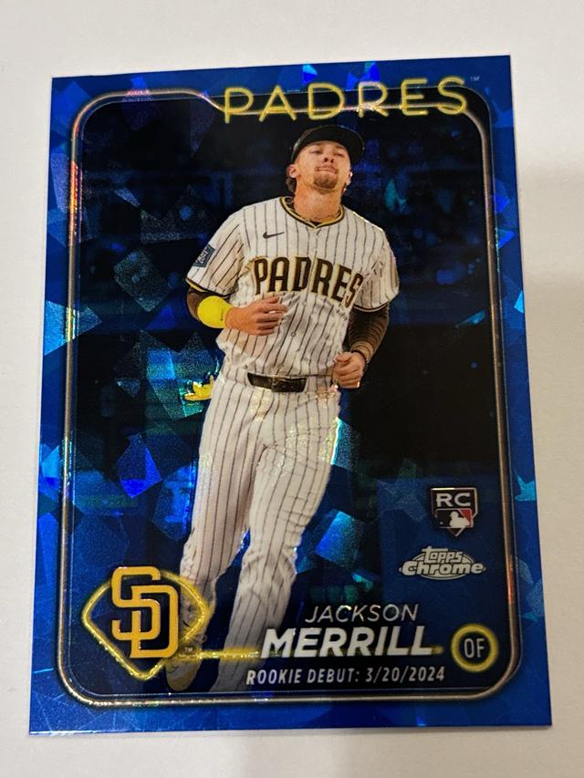 Jackson Merrill 2024 Topps Chrome Sapphire Update Series ﻿Rookie RC #USCS169