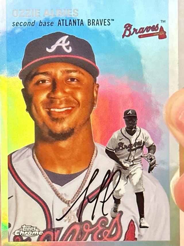 2023 Topps Chrome Platinum '54 Ozzie Albies BASE CARDS Refractor #194