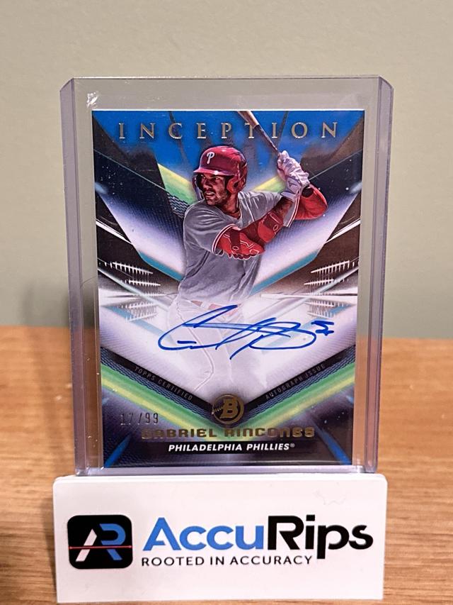 2023 Bowman Inception Gabriel Rincones Blue Foil /99 #BPA-GR