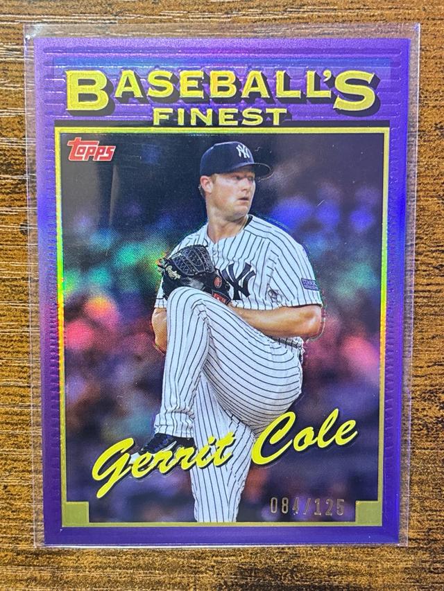 2024 Topps Finest Baseball’s Finest Gerrit Cole Purple Ref /125 #93-1 Yankees