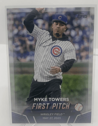 2024 Topps Series 2 Myke Towers 2023 FIRST PITCH #FP-2