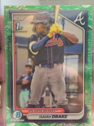 2024 Bowman Isaiah Drake CHROME PROSPECTS I Lunar Glow Refractors #BCP-21