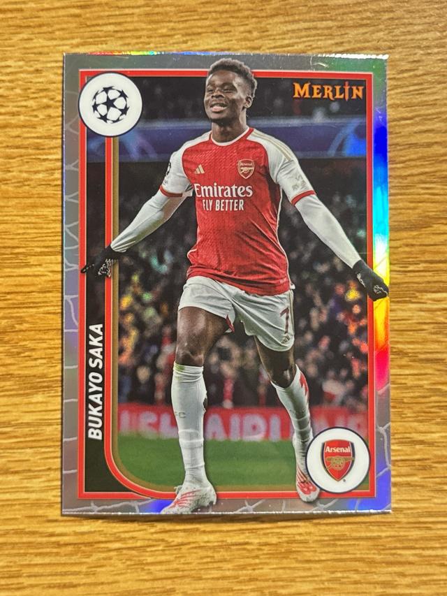 2023-24 Topps Merlin UEFA Bukayo Saka ﻿Base Set Refractors #11