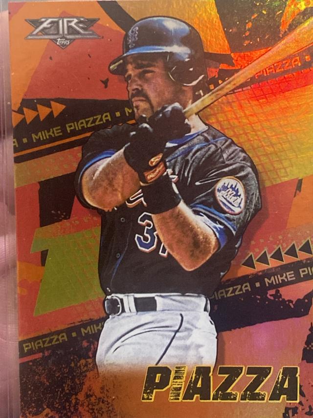 2022 Topps Fire Mike Piazza Base Set Orange /299 #130