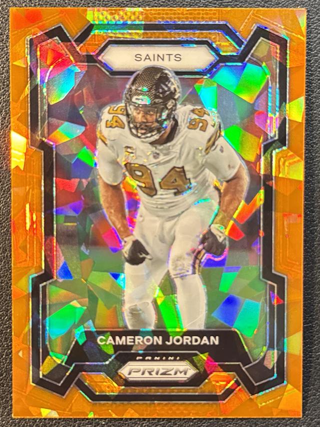 2023 Panini Prizm Football Cameron Jordan Base Set Orange Ice #211