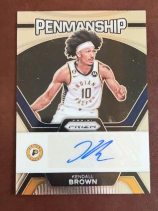 2023-24 Panini Prizm Kendall Brown Penmanship #PNM-KLL