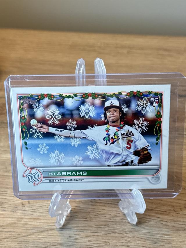 2022 Topps Holiday CJ Abrams Base Short Print Variations Set Rare #HW112