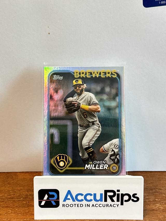 2024 Topps Series 2 Owen Miller BASE SET Rainbow Foil #537