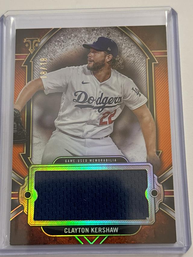 Clayton Kershaw 2024 Topps Triple Threads Jumbo Relic /18 #SJR-CK2 Dodgers