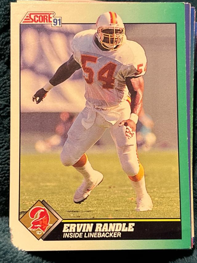 1991 Score Football Ervin Randle ﻿Base #254