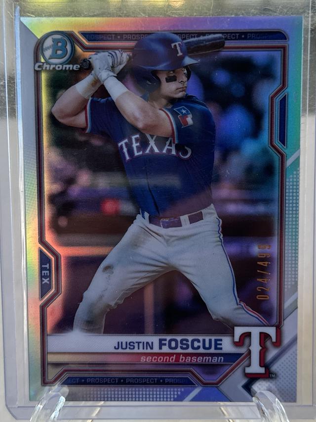 2021 Bowman Chrome Justin Foscue Refractors /499 #BCP-242