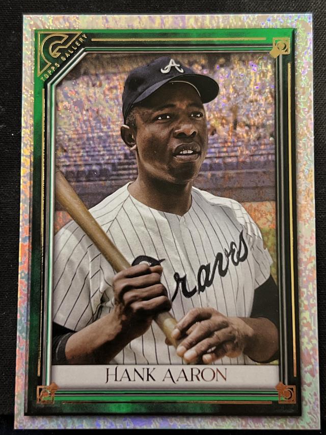 2021 Topps Gallery Hank Aaron Base Set Green Pattern /99 #98