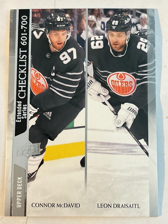 2020-21 Upper Deck Extended Series Connor McDavid/Leon Draisaitl CL Clear Cut