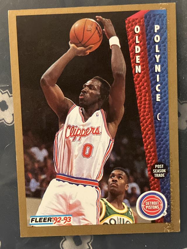 1992-93 Fleer Basketball Olden Polynice ﻿Base #65