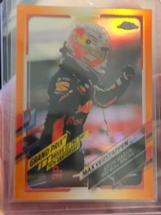 2021 Topps Chrome F1 Max Verstappen Base Set Orange/Red #167