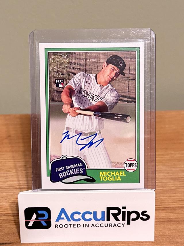 2023 Topps Archives Michael Toglia Fan Favorites Autographs Checklist