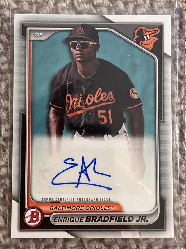 2024 Bowman Enrique Bradfield Jr. PAPER PROSPECT RETAIL AUTOGRAPHS #PPRA-EB