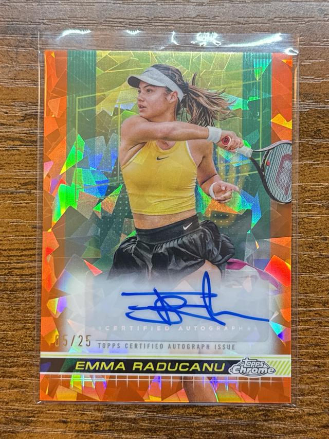 2024 Topps Chrome Sapphire Tennis Emma Raducanu Orange /25 #TCA-ERU