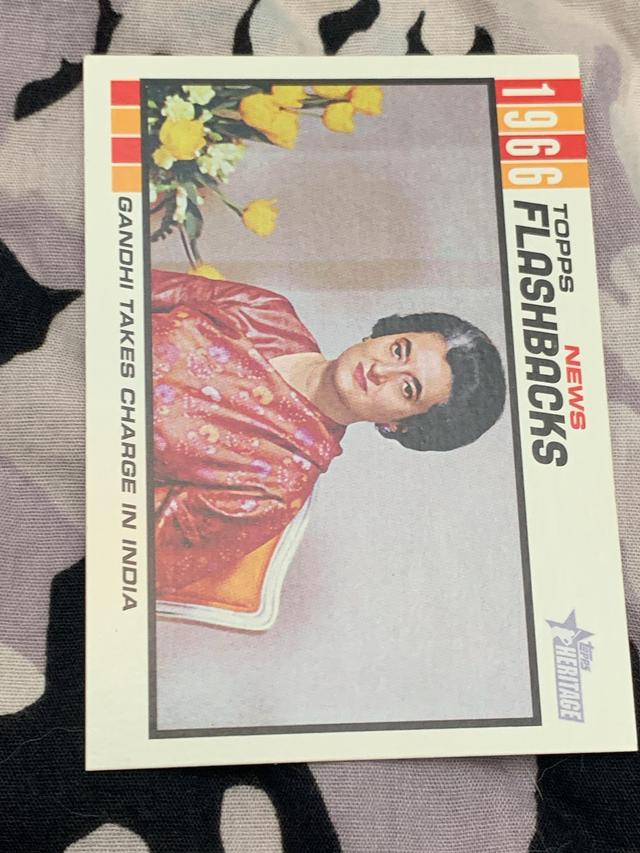 2015 Topps Heritage Indira Gandhi News Flashbacks Set #NF-8