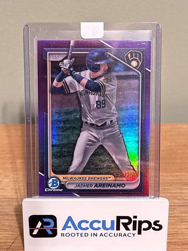 2024 Bowman Jadher Areinamo CHROME PROSPECTS II Purple Refractors /250 #BCP-2