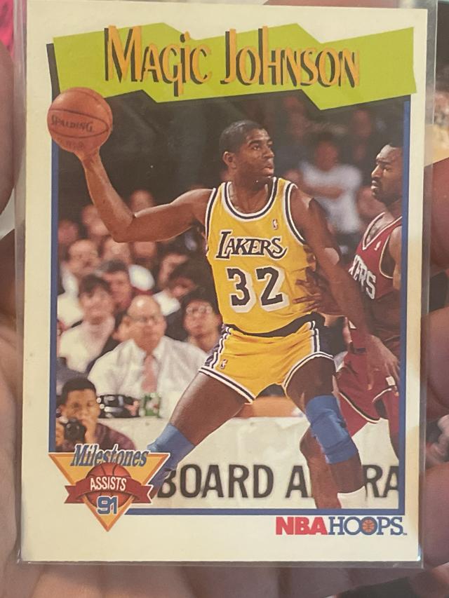 1991-92 Hoops Basketball Magic Johnson MS ﻿Base #316