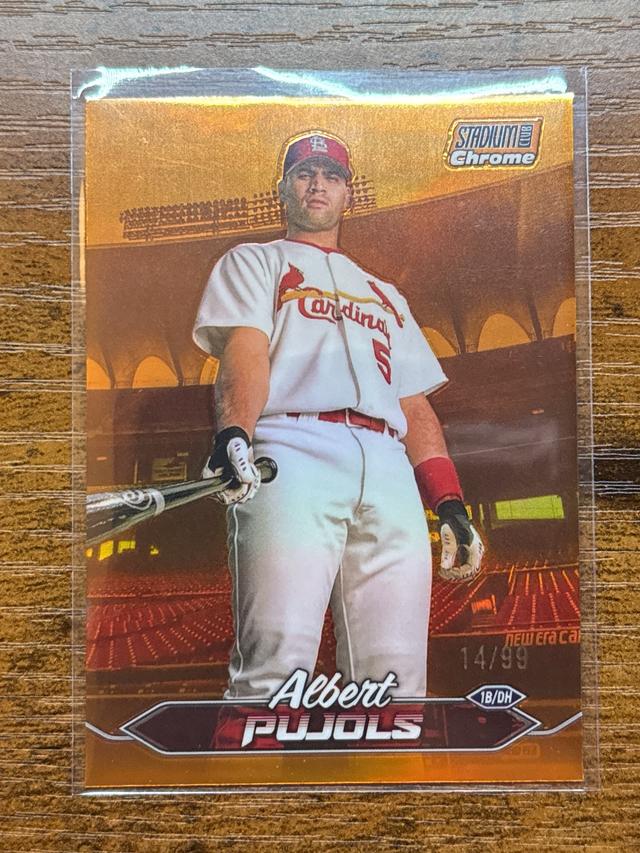 2024 Topps Stadium Club Albert Pujols Chrome Orange Refractors /99 #261