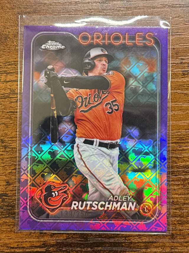 2024 Topps Chrome LogoFractor Adley Rutschman ﻿Base Set Purple /250 #80