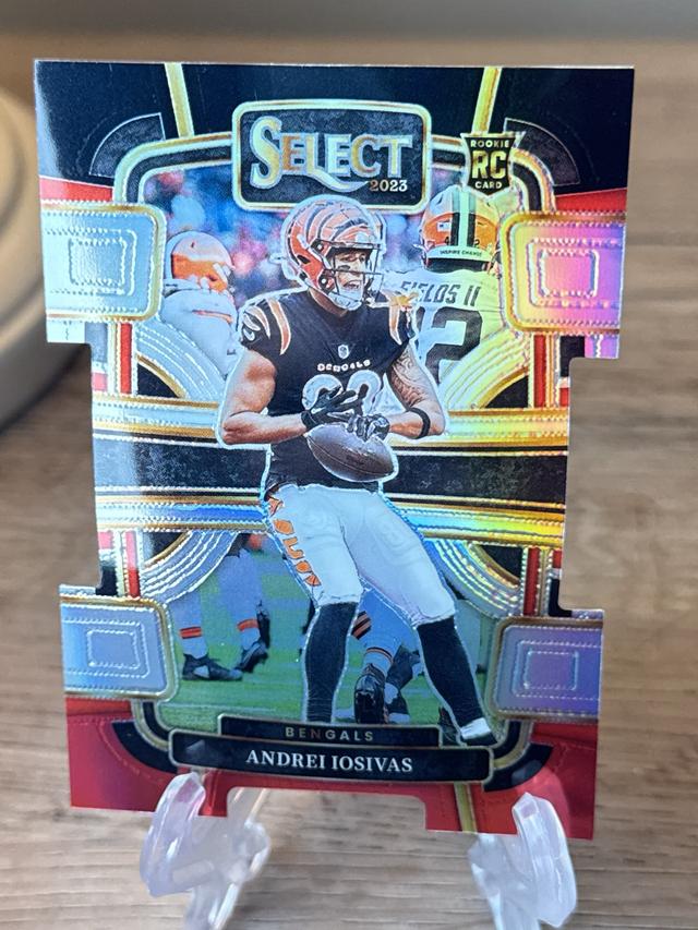 2023 Panini Select Andrei Iosivas ﻿Base Set Black/Red Prizms Die #21