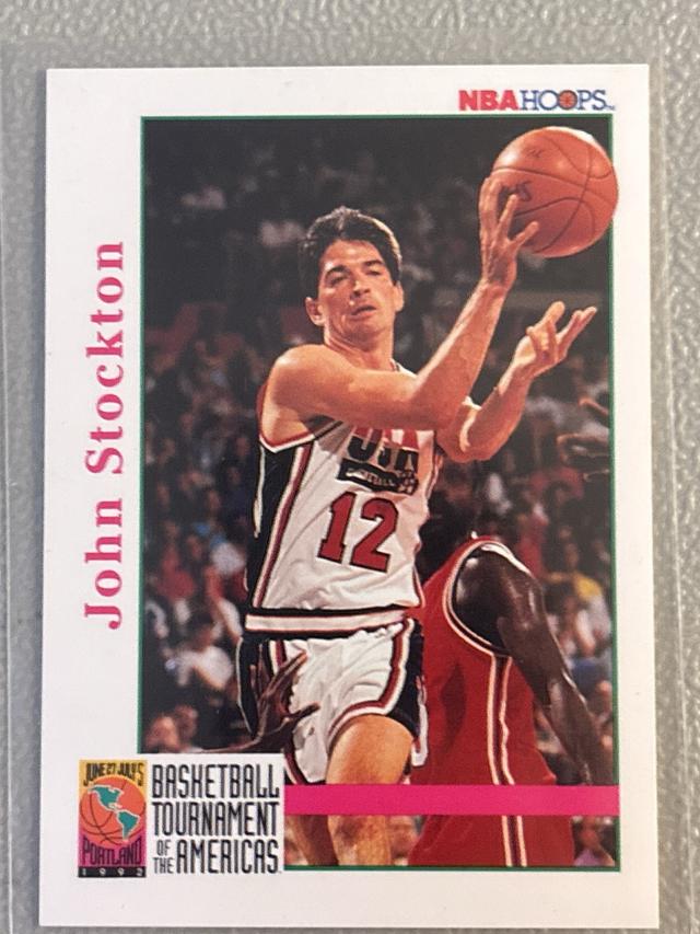 1992-93 Hoops Basketball John Stockton BTA ﻿Base #347