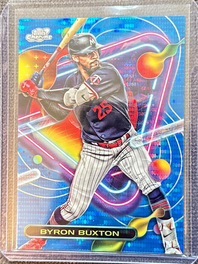 2023 Cosmic Chrome Byron Buxton BASE Blue Moon Refractor /99 #13