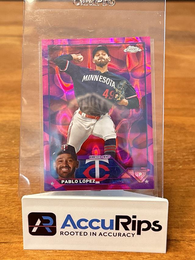 2023 Topps Chrome Update Series Pablo López Magenta/Purple Lava Lamp Refractors