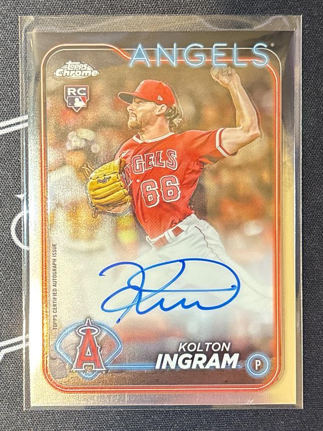 2024 Topps Chrome Update Kolton Ingram Auto Refractor #RA-KI Angels Rookie RC