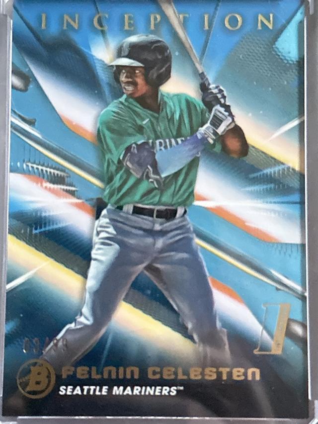 2023 Bowman Inception Felnin Celesten Blue Foil Pattern II /99 #88