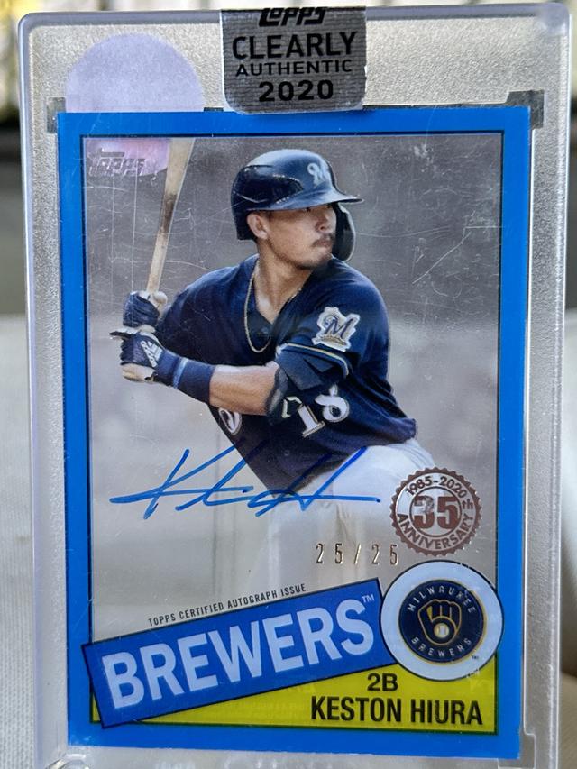 2020 Topps Clearly Authentic Keston Hiura Blue /25 #TBA-KHI