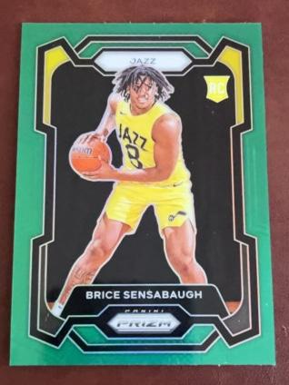 2023-24 Panini Prizm Brice Sensabaugh ﻿Base Set Green Prizms #177